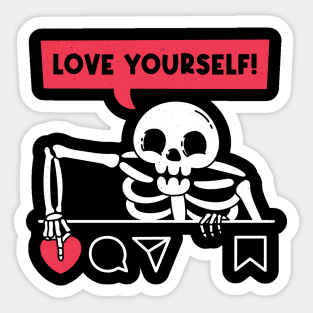 Love Yourself (Skull Version) Sticker